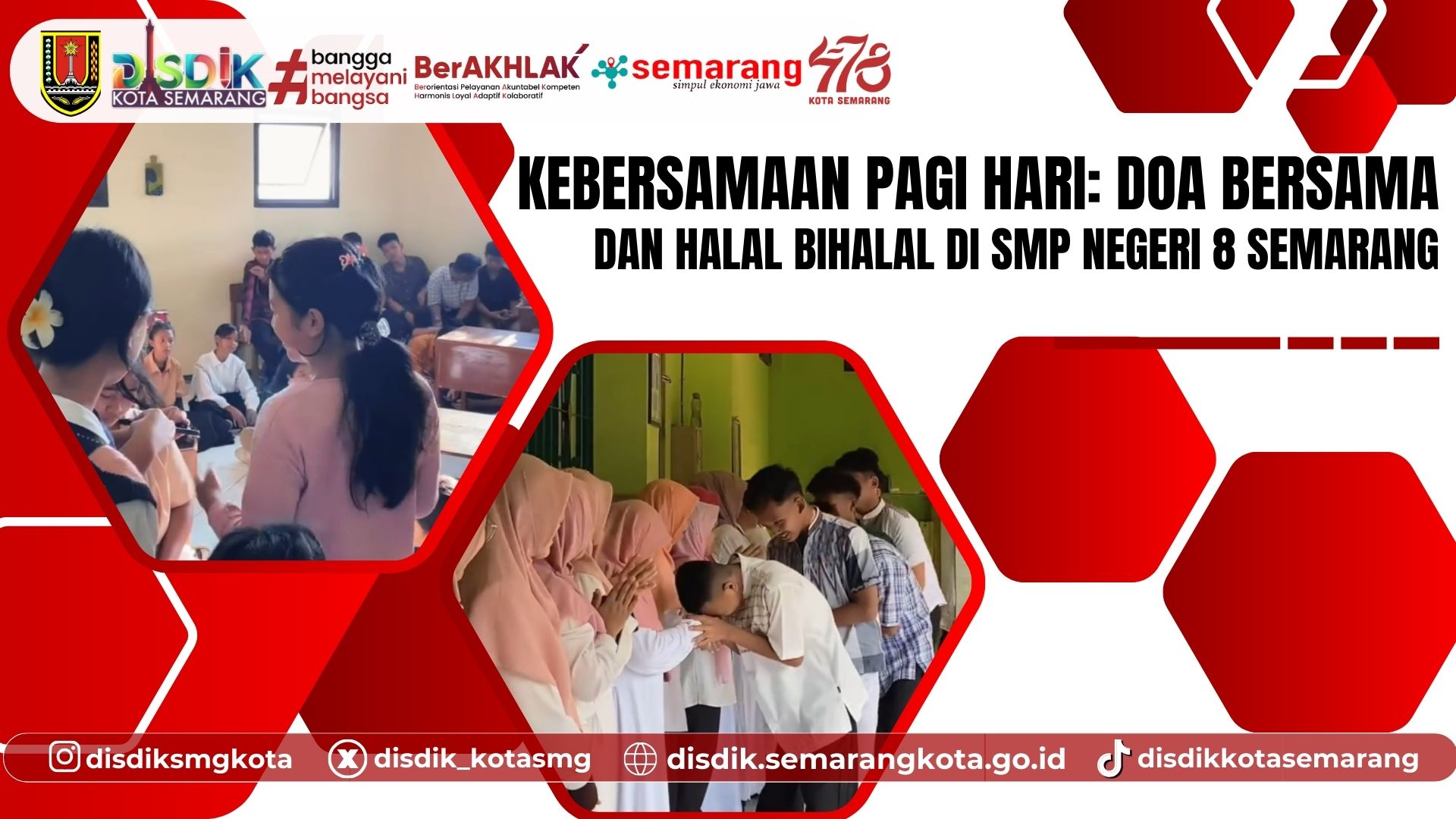 Kebersamaan Pagi Hari: Doa Bersama dan Halal Bihalal di SMP Negeri 8 Semarang